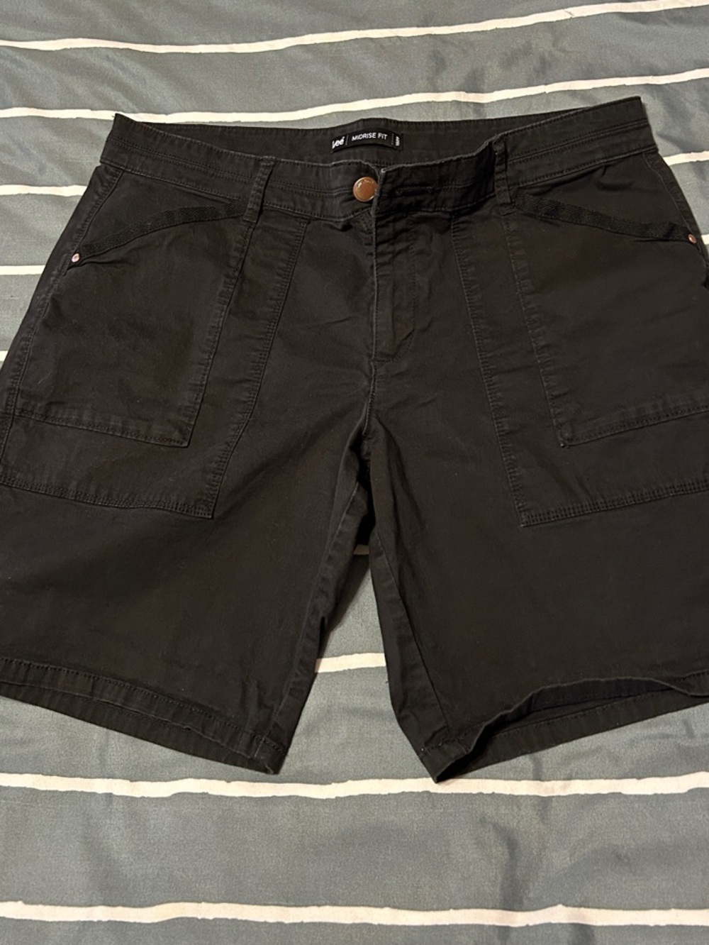 Lee Black Midrise Utility Shorts